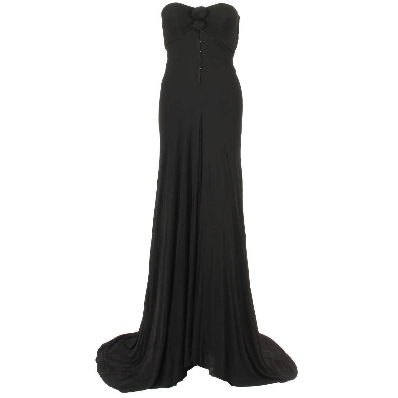 Madame Grès Haute Couture Black Dress, Circa 1962 For Sale at 1stdibs
