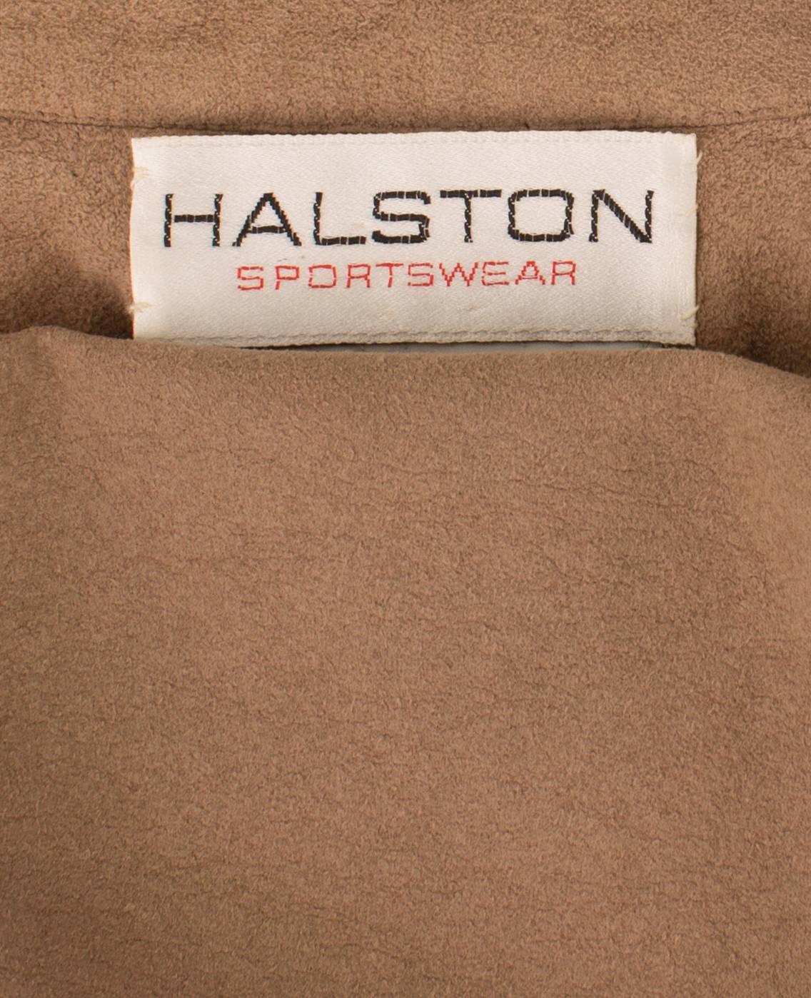 Halston tan suede jacket, circa 1975 In Excellent Condition In London, GB