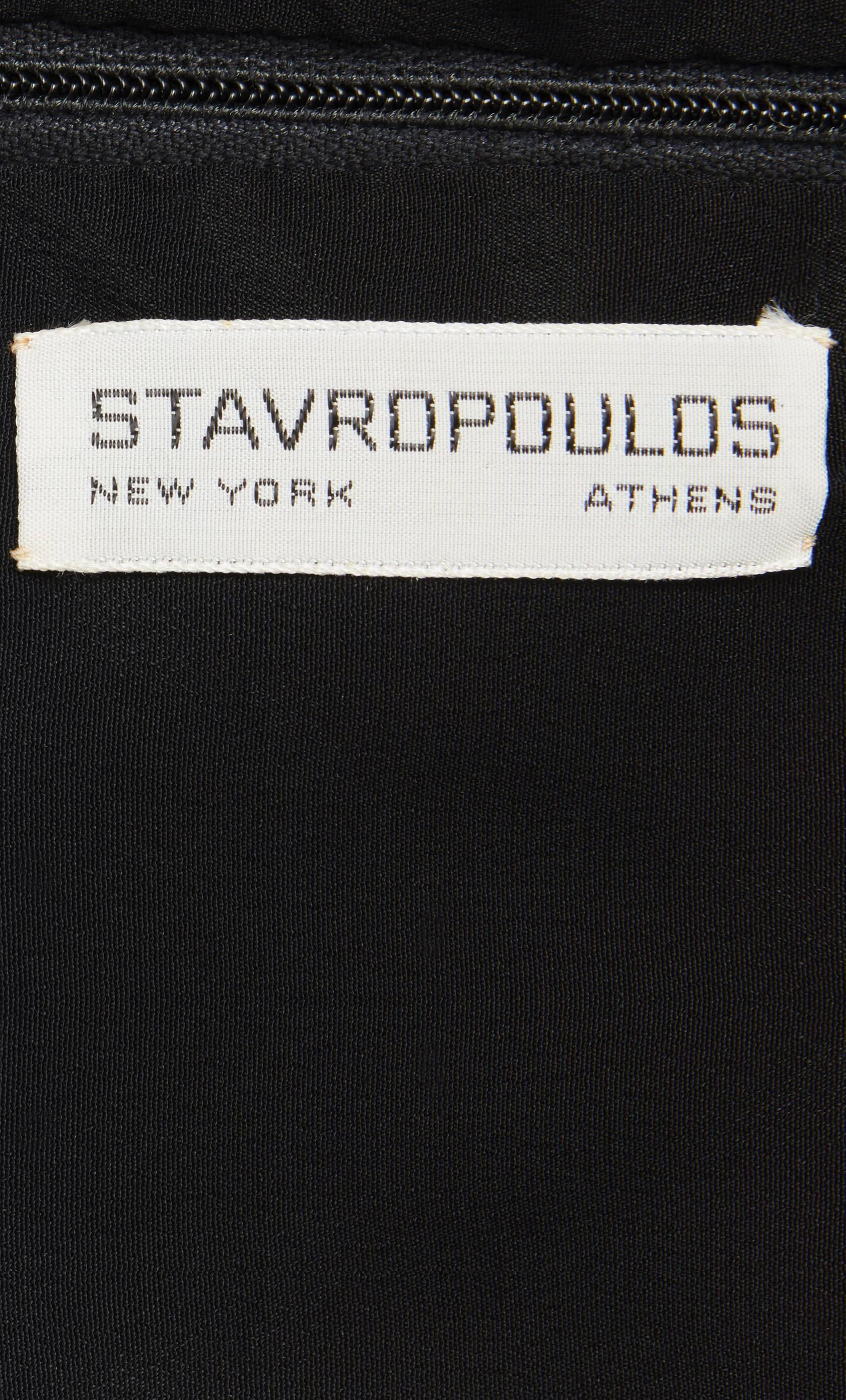 Women's Stavropoulos black chiffon dress, circa 1975