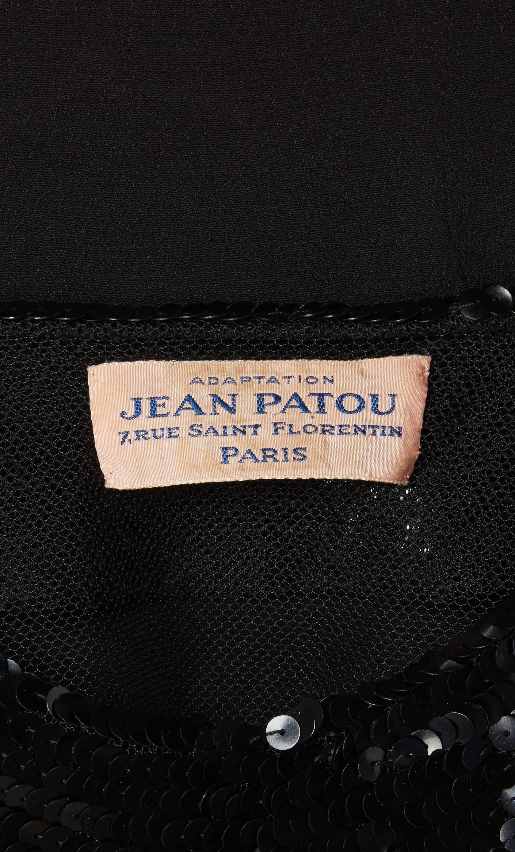 Jean Patou black dress, circa 1934 For Sale 1