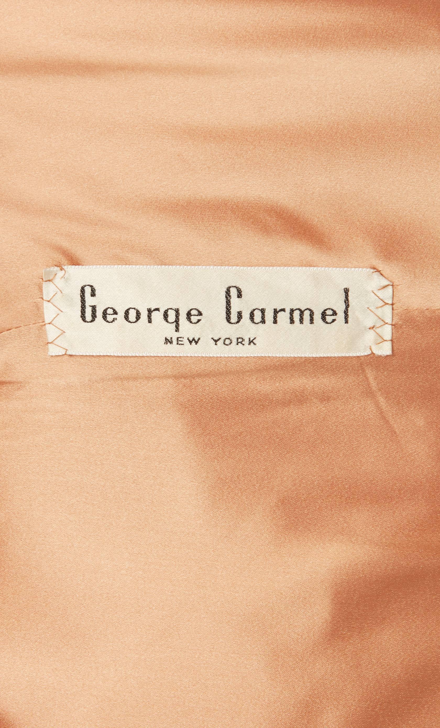 George Carmel Satin Peach Coat, circa 1962 1