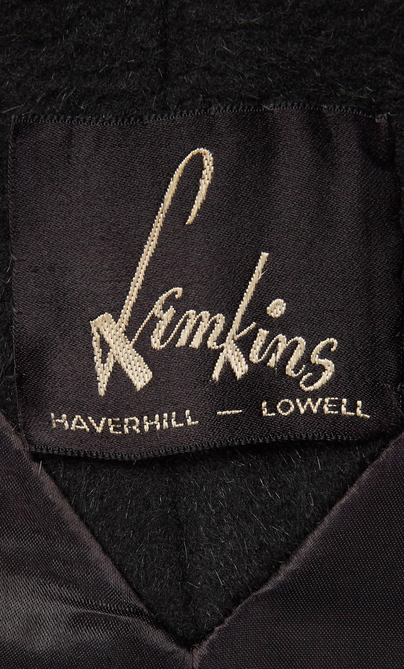Lemkins black coat, circa 1958 For Sale 1