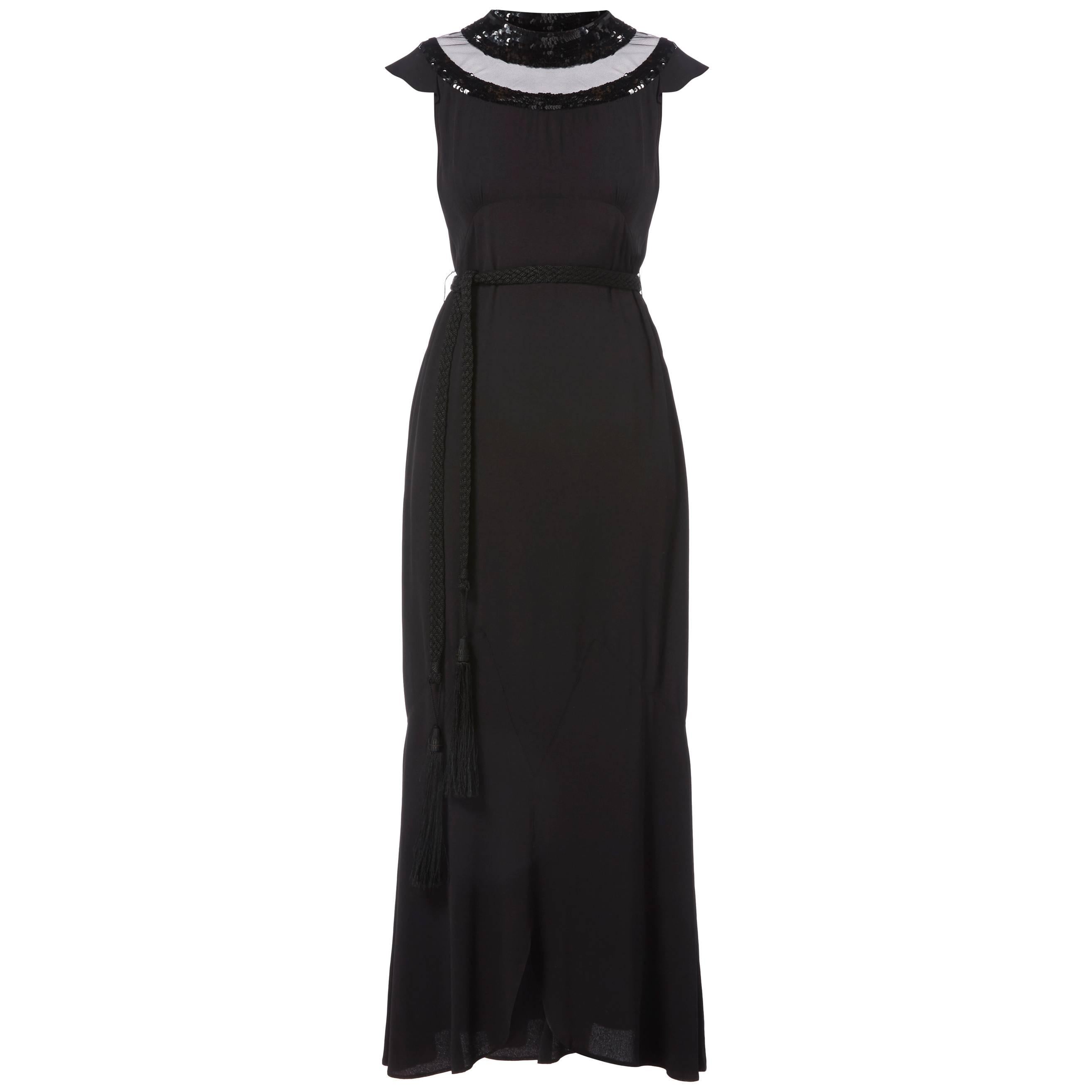 Jean Patou black dress, circa 1934 For Sale at 1stDibs | jean patou dresses