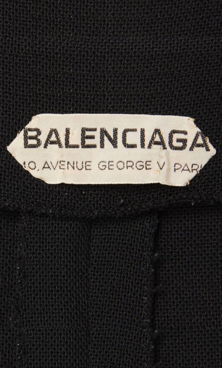 Balenciaga haute couture black dress, circa 1958 at 1stDibs | black ...