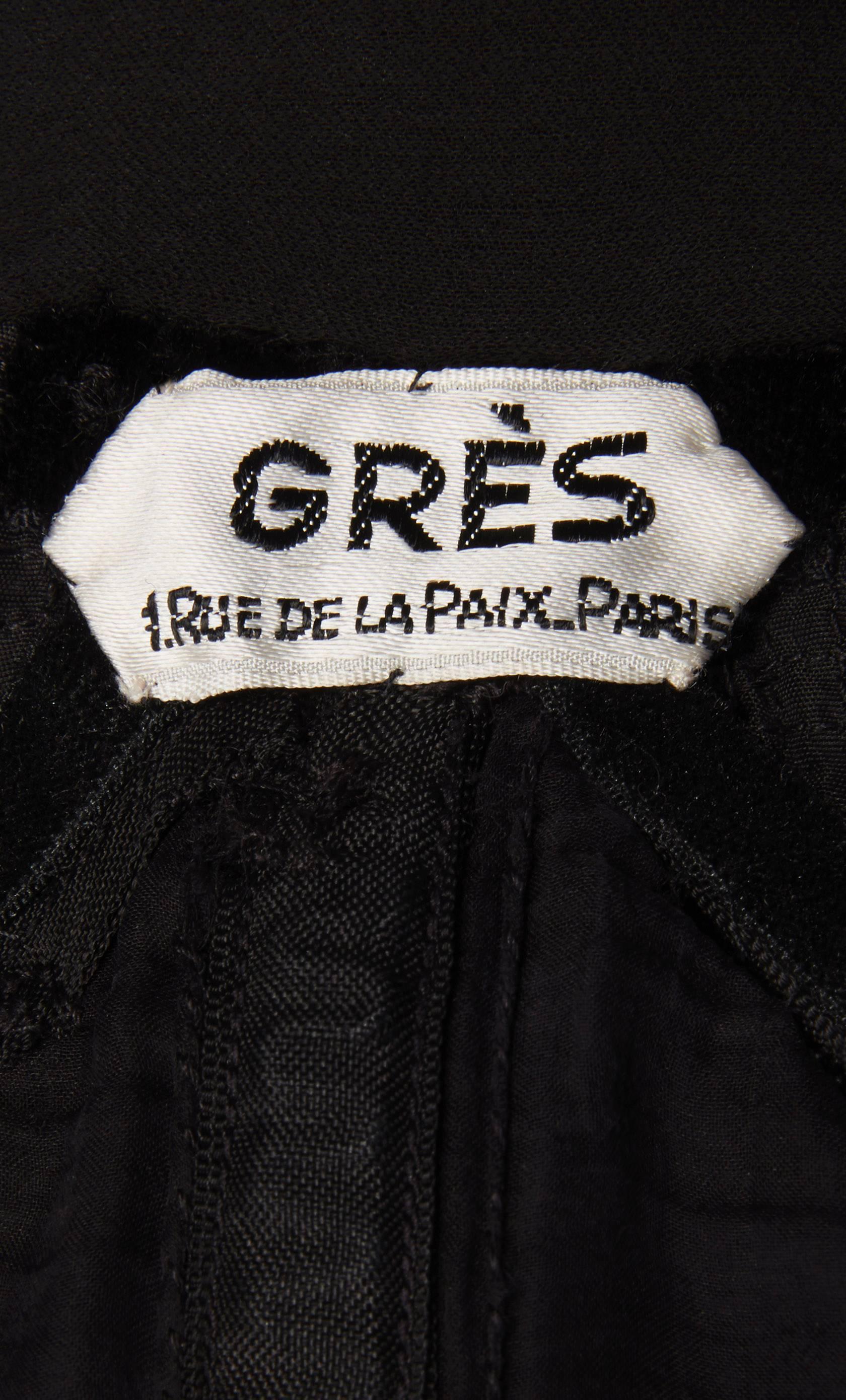 Madame Grès Haute couture black dress, Autumn/Winter 1961 Damen im Angebot