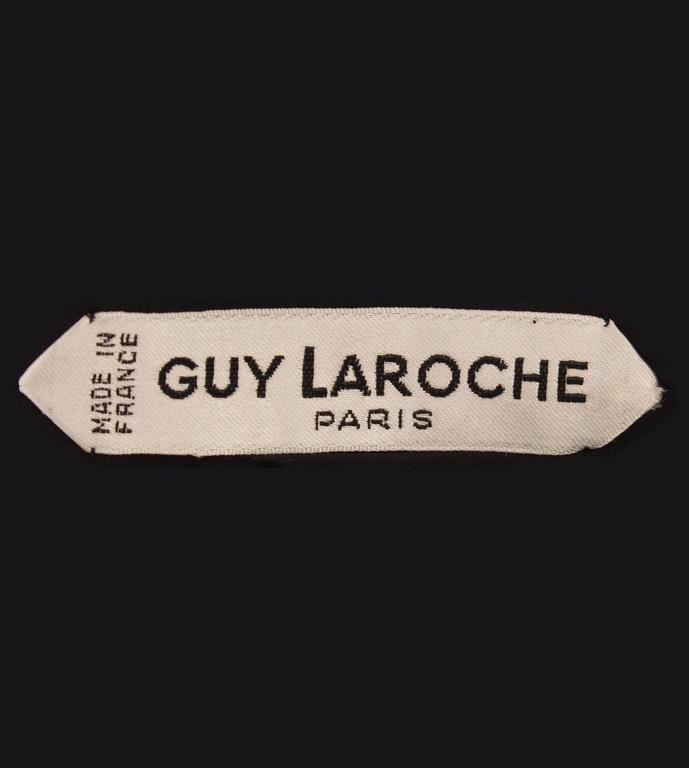 Guy Laroche haute couture black silk dress, circa 1965 For Sale at 1stdibs