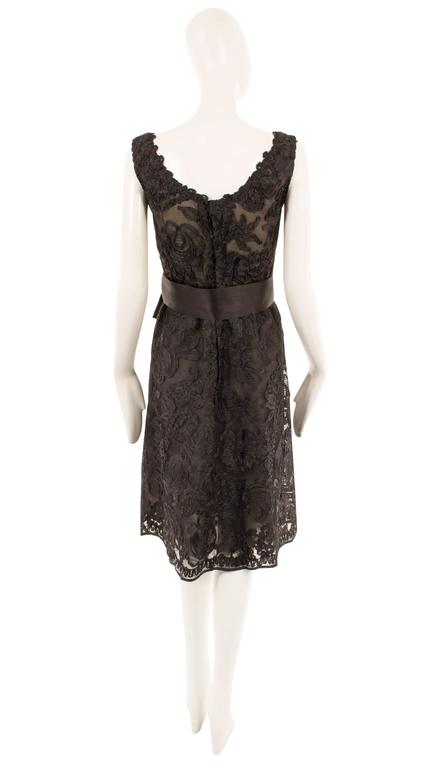 Dior haute couture black lace dress, autumn winter 1961 For Sale at ...
