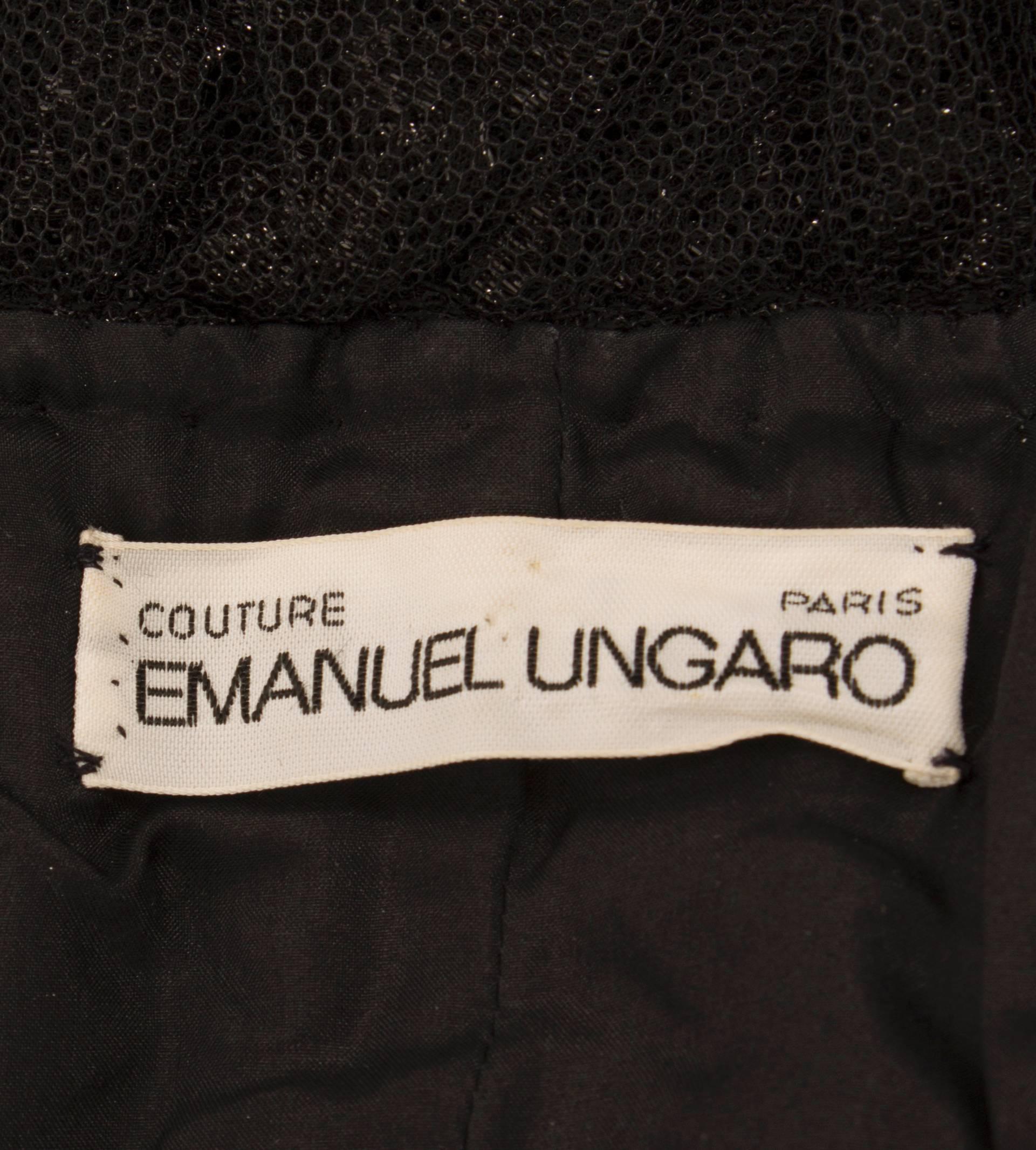 Emanuel Ungaro haute couture black strapless gown, circa 1997 In Excellent Condition For Sale In London, GB