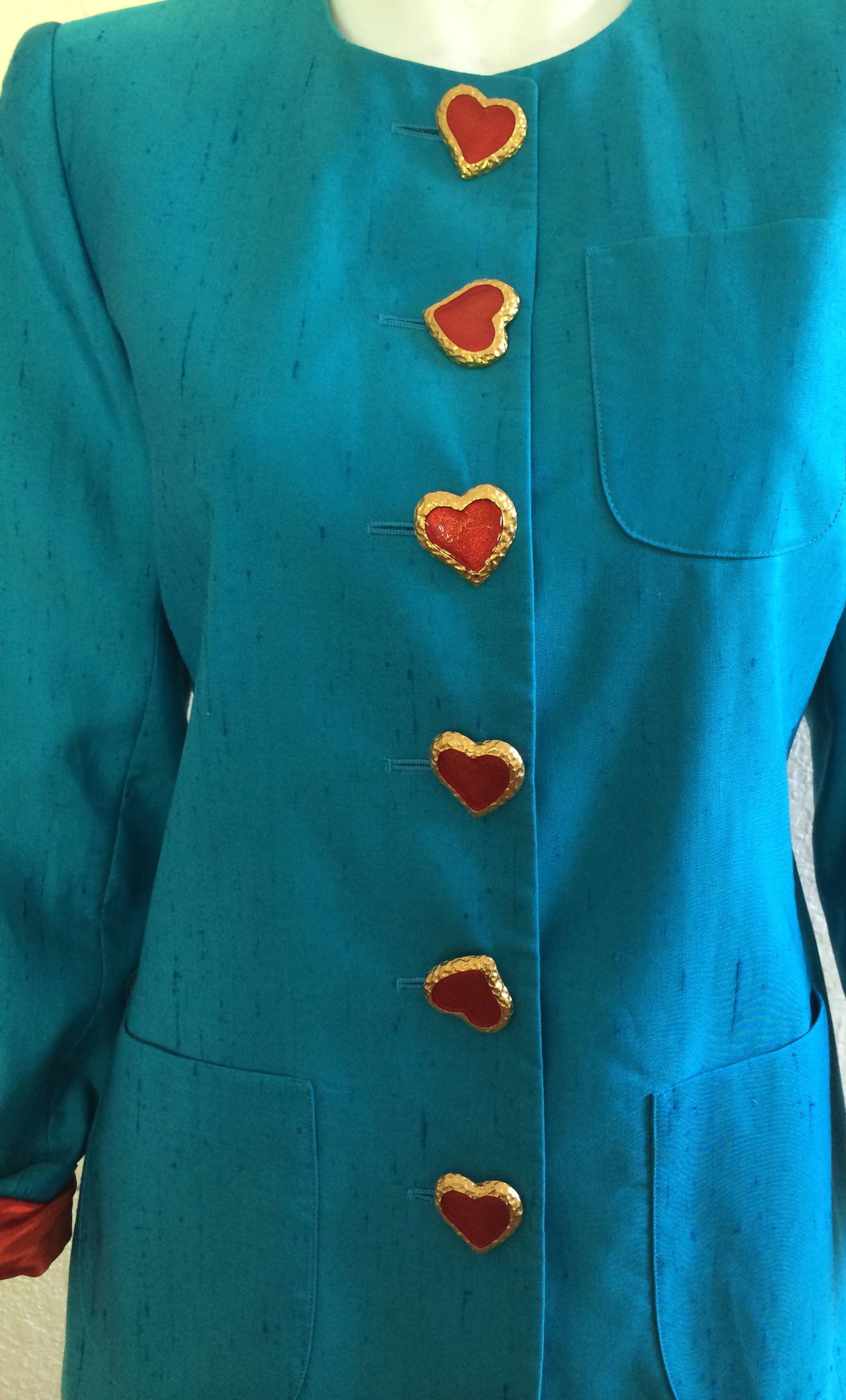 saint laurent heart jacket