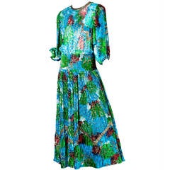 Vintage Silk velvet maxi dress