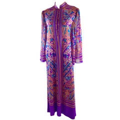 Vintage Leonard Paris Silk Caftan 1970s at 1stDibs