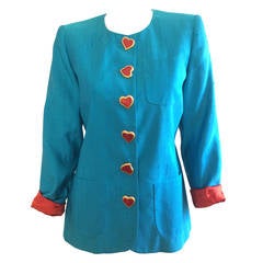Yves Saint Laurent Heart Button Jacket 2