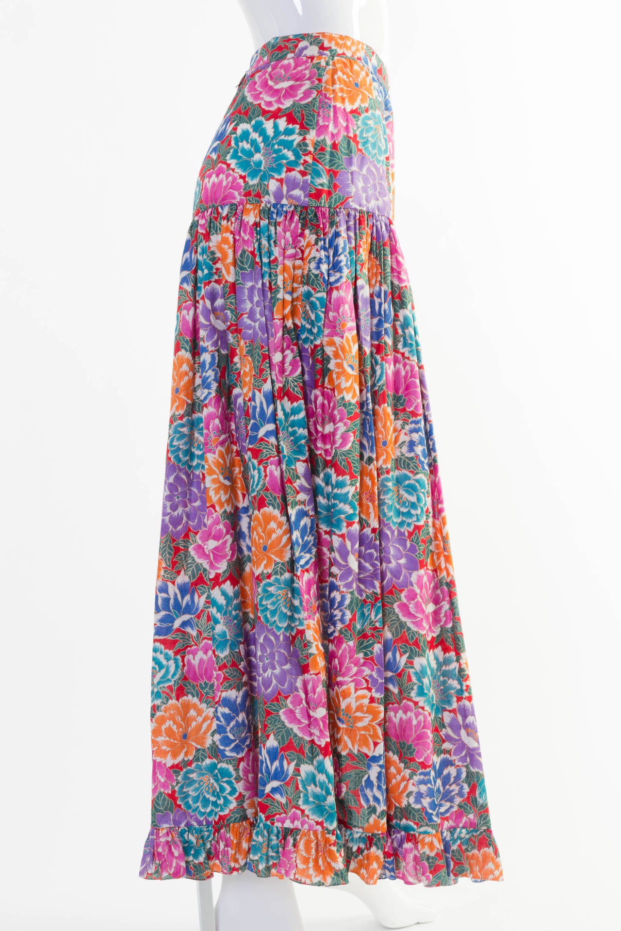 Vintage Emanuel Ungaro floral maxi skirt.