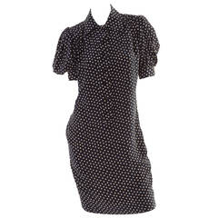 Saint Laurent Retro Polka Dot Dress YSL