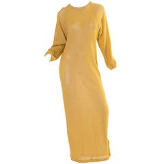 Vintage Bill Blass Gold Column Dress