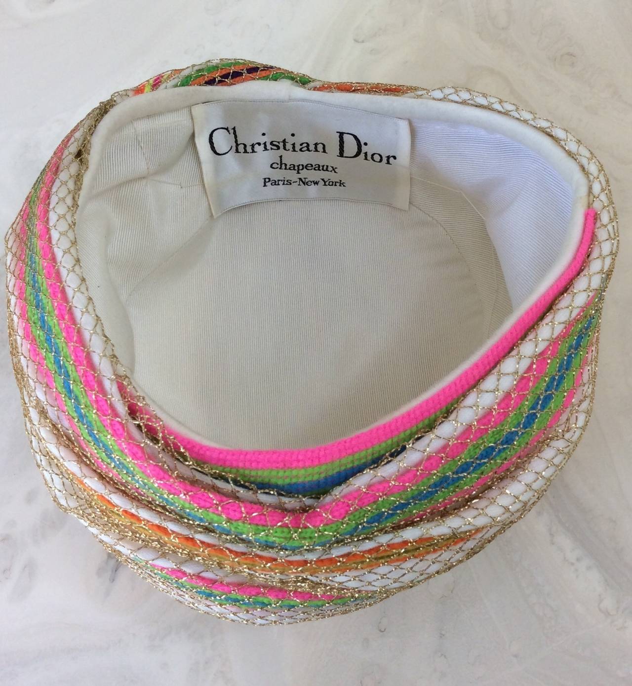 Beige Christian Dior turban