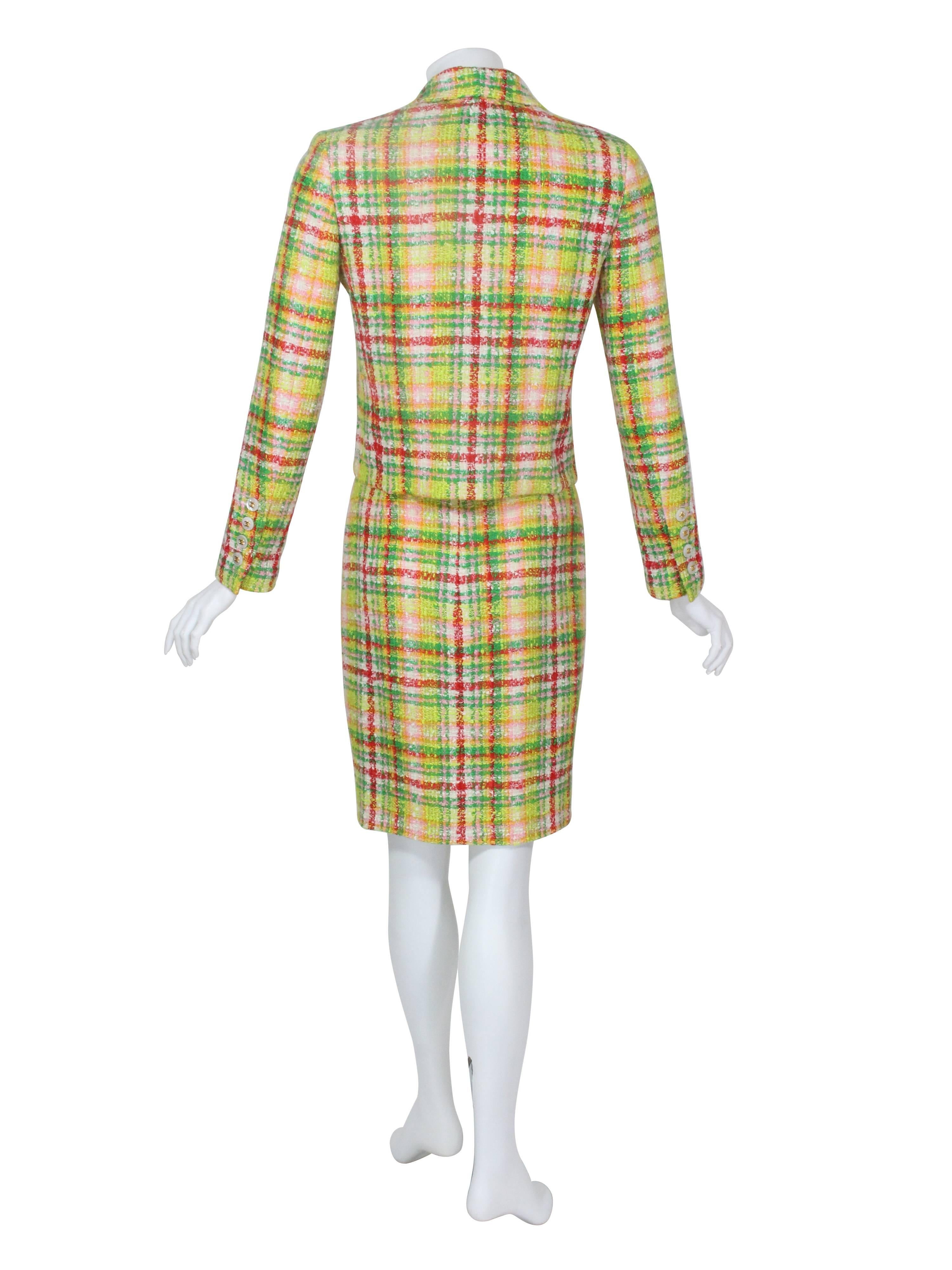 chanel plaid dress