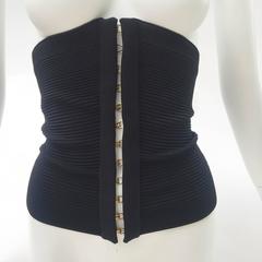 Gucci Extra Wide Dramatic Black Bandage Corset Belt