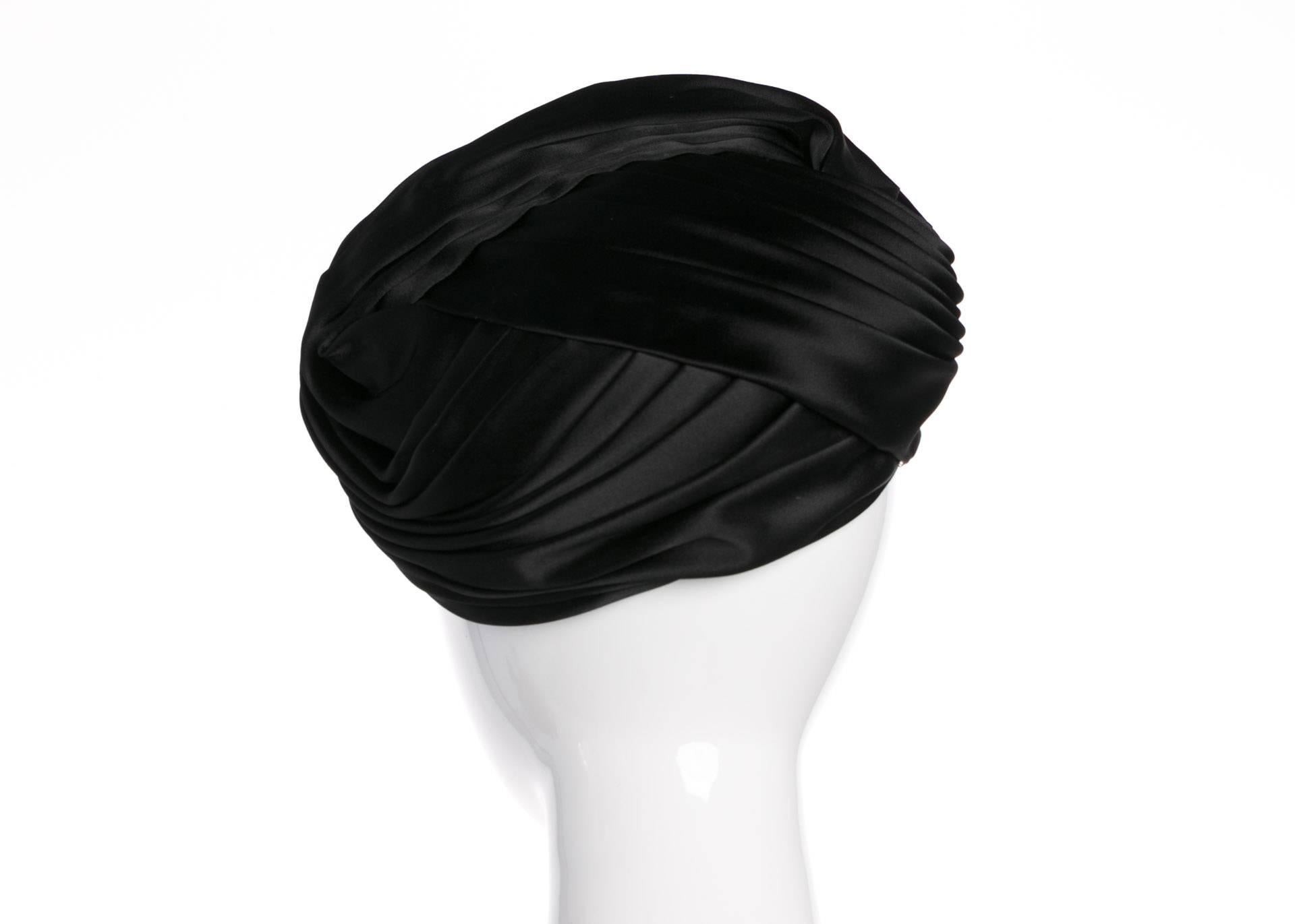 black silk turban