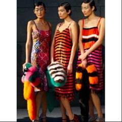 Prada Orange Black Sequin Flapper Dress S/S 2011 Beijing Limited Edition