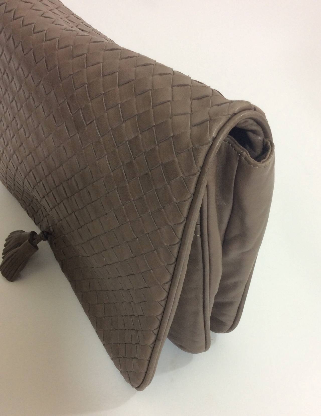 Bottega Veneta Woven Leather Clutch Vintage 1