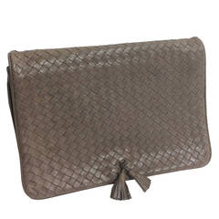 Bottega Veneta Woven Leather Clutch Vintage