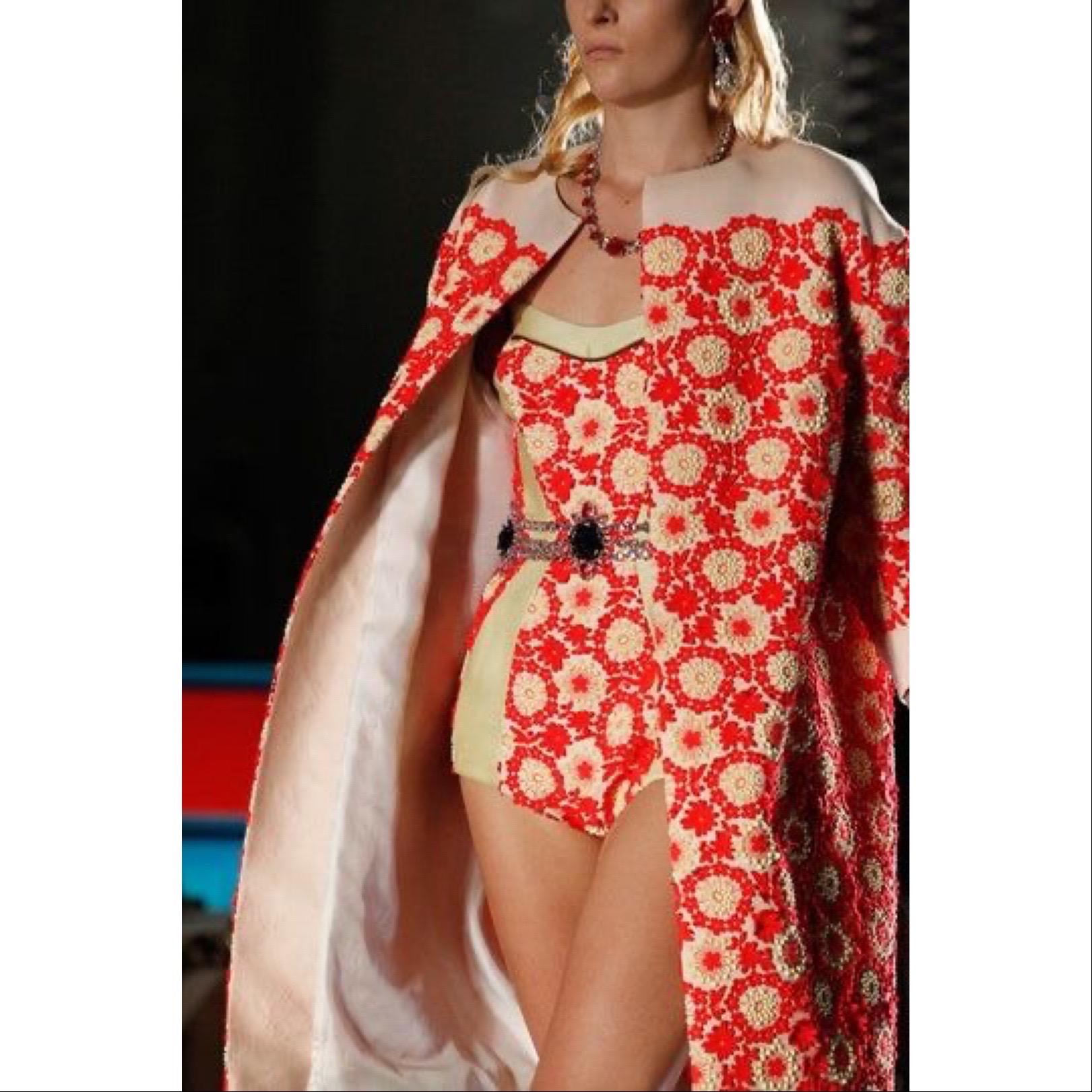 Prada Most Wanted Spring 2012 Floral Embroidered Pinup Bodysuit For Sale 10