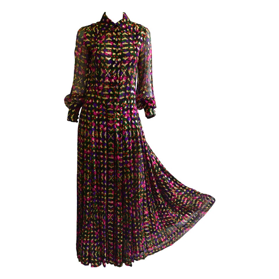 Stunning 1970s Chanel Haute Couture Gown no. 45509 at 1stdibs