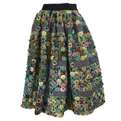 Incredible Vintage Yo Yo Quilt Skirt