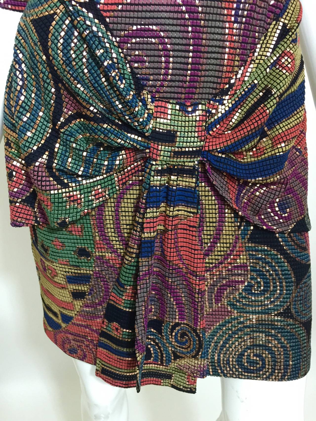 Women's Incredible Janine Hand Painted Dress 1980s