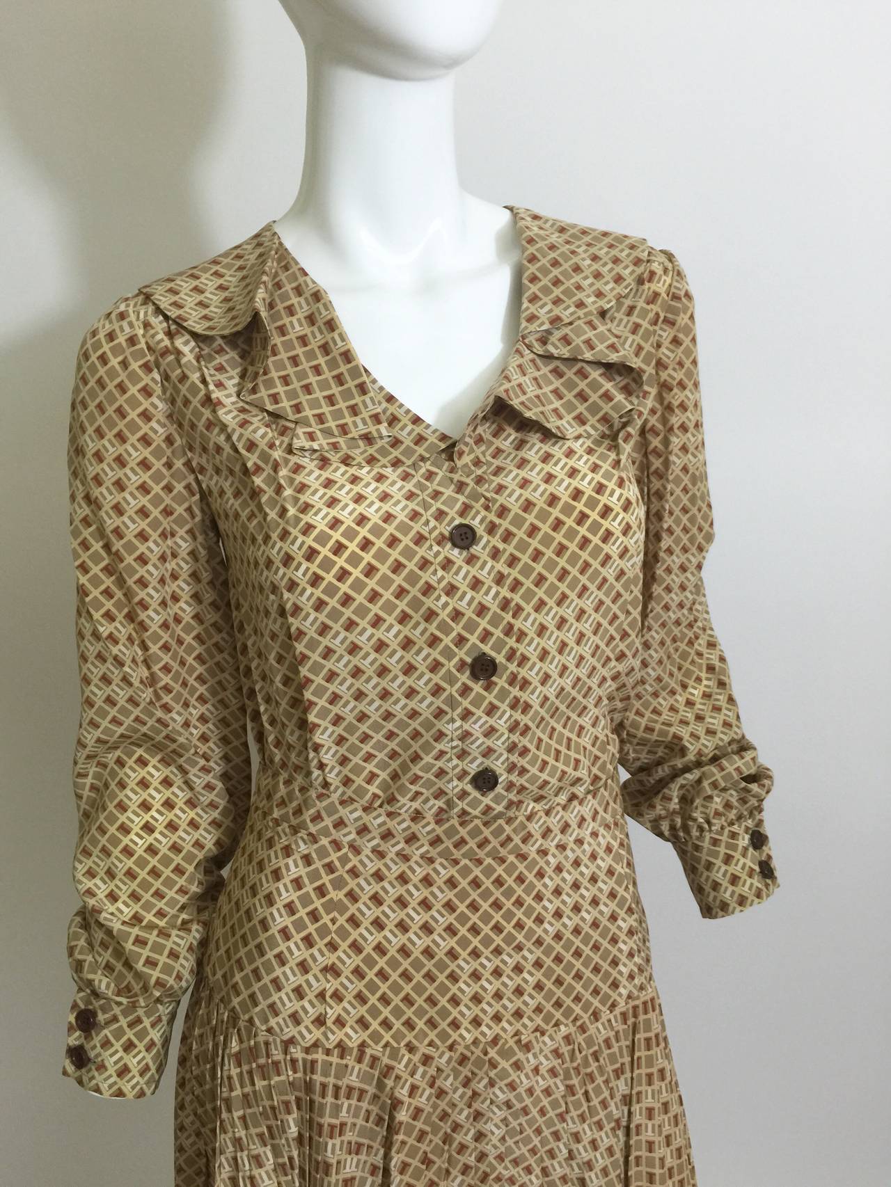 Tiziani Silk Blouse & Skirt Set 1960s In Excellent Condition In Boca Raton, FL