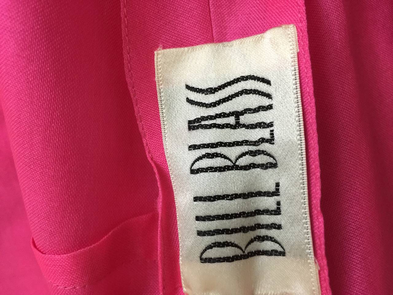 1970's Bill Blass Pink Silk Organza Dress 6