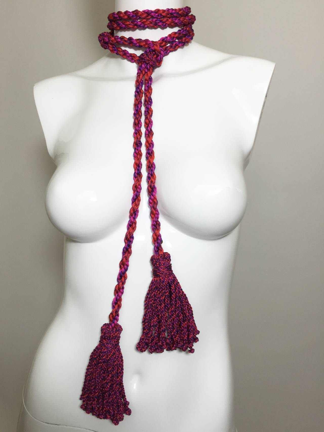 Women's Vintage YSL Russian Tassel Necklace and Belt