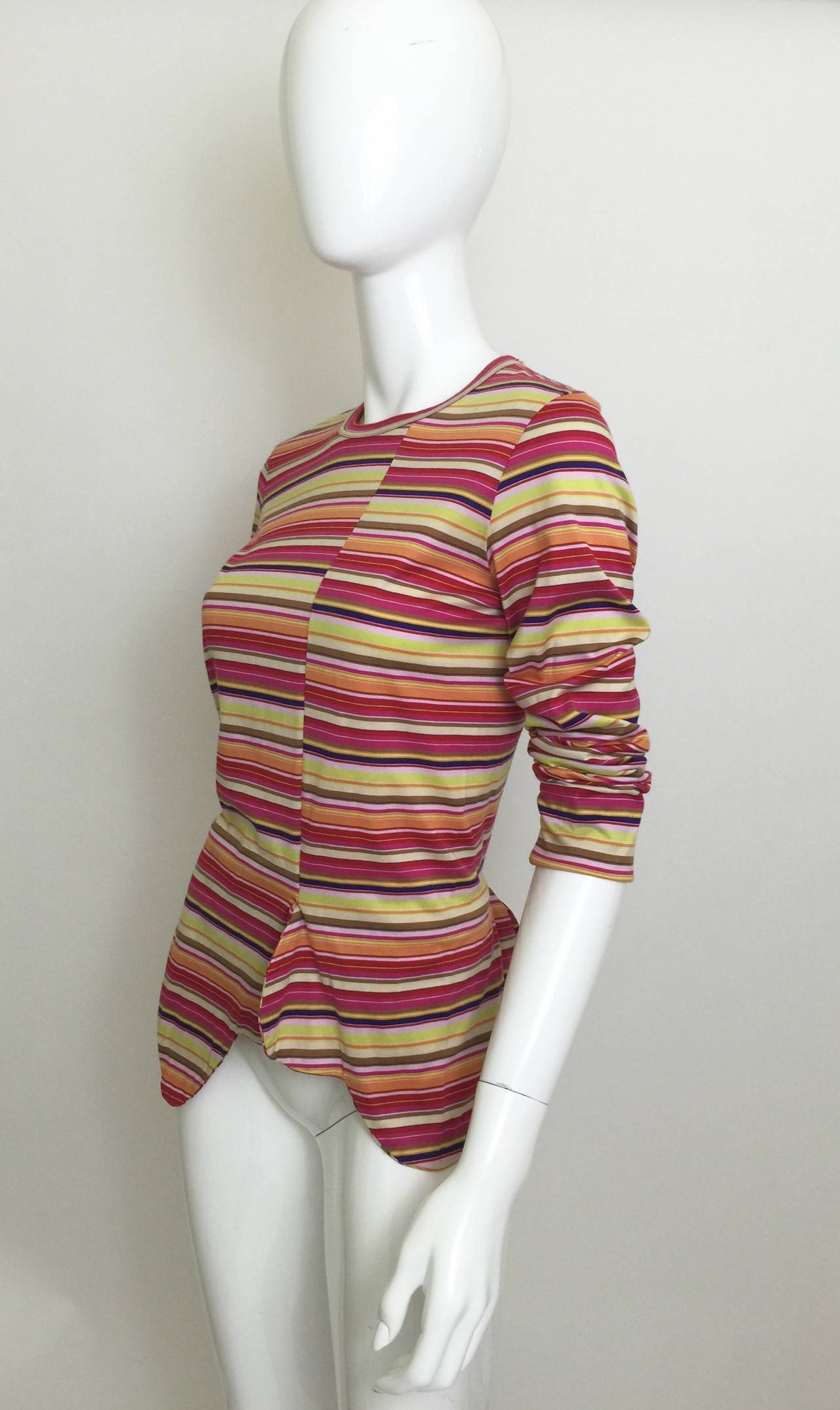 Women's Comme des Garcons multi stripe Shirt 1990's