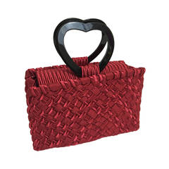 Vintage Yves Saint Laurent  "in Love again"  Heart handle Bag YSL