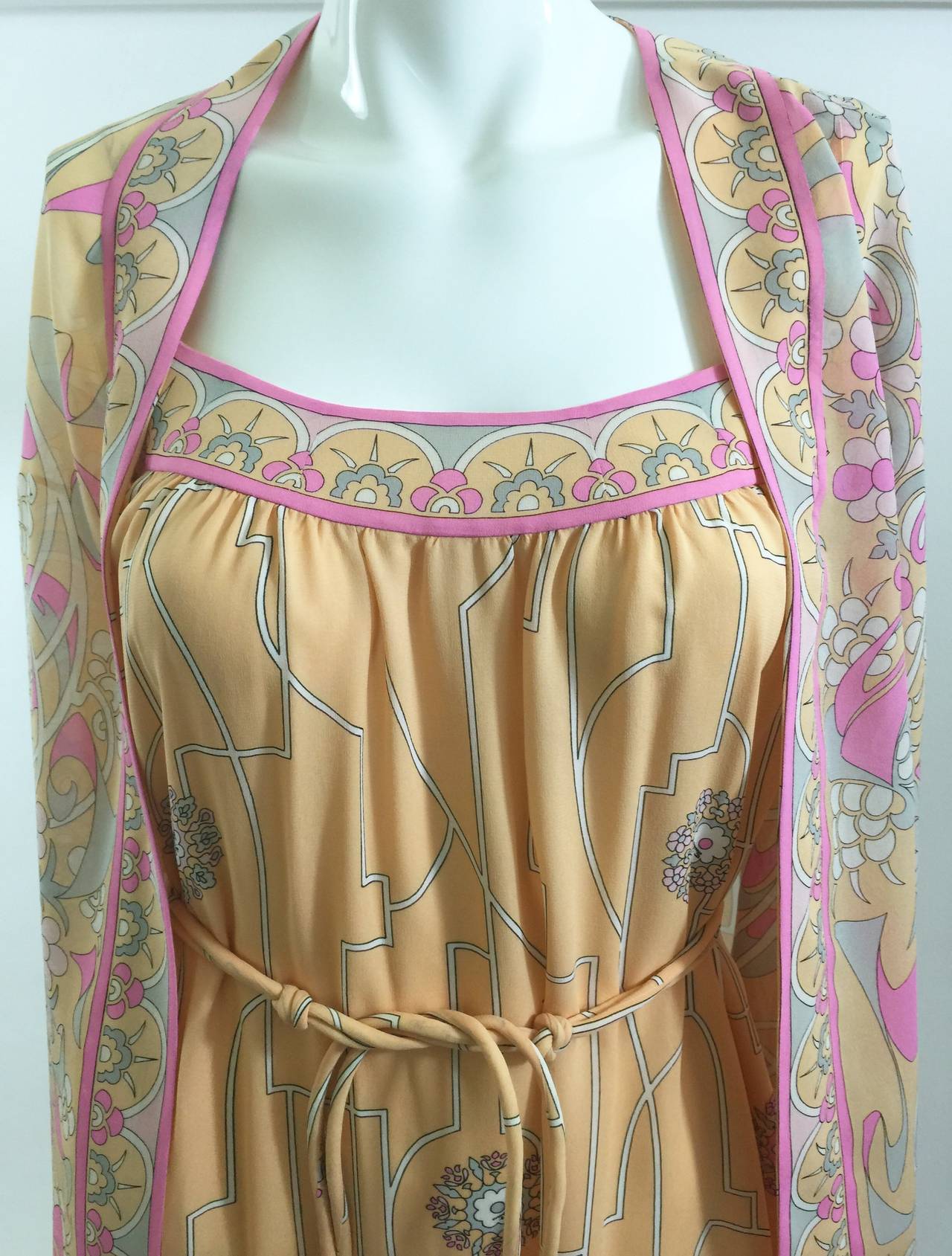 Women's Ethereal 1960'S Emilio Pucci Vintage Silk Dress & Jacket Set Vintage w/ Tags