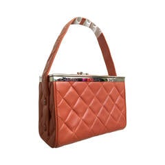 Vintage Chanel Quilted Box Bag Rare 2