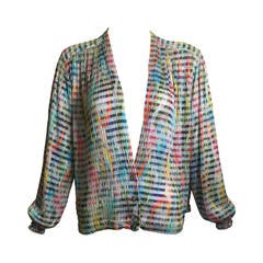 1970s Missoni Metallic Knit Cardigan Top 12