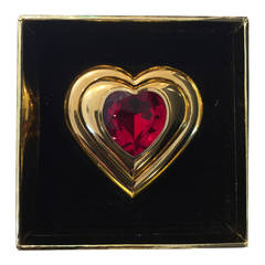 Yves Saint Laurent Paris Dazzling Ruby Crystal Jewel Heart Compact YSL Neu