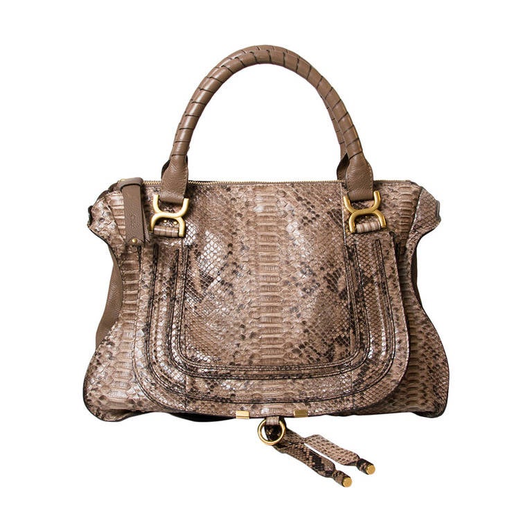 Chloé Python Marcie Large Satchel