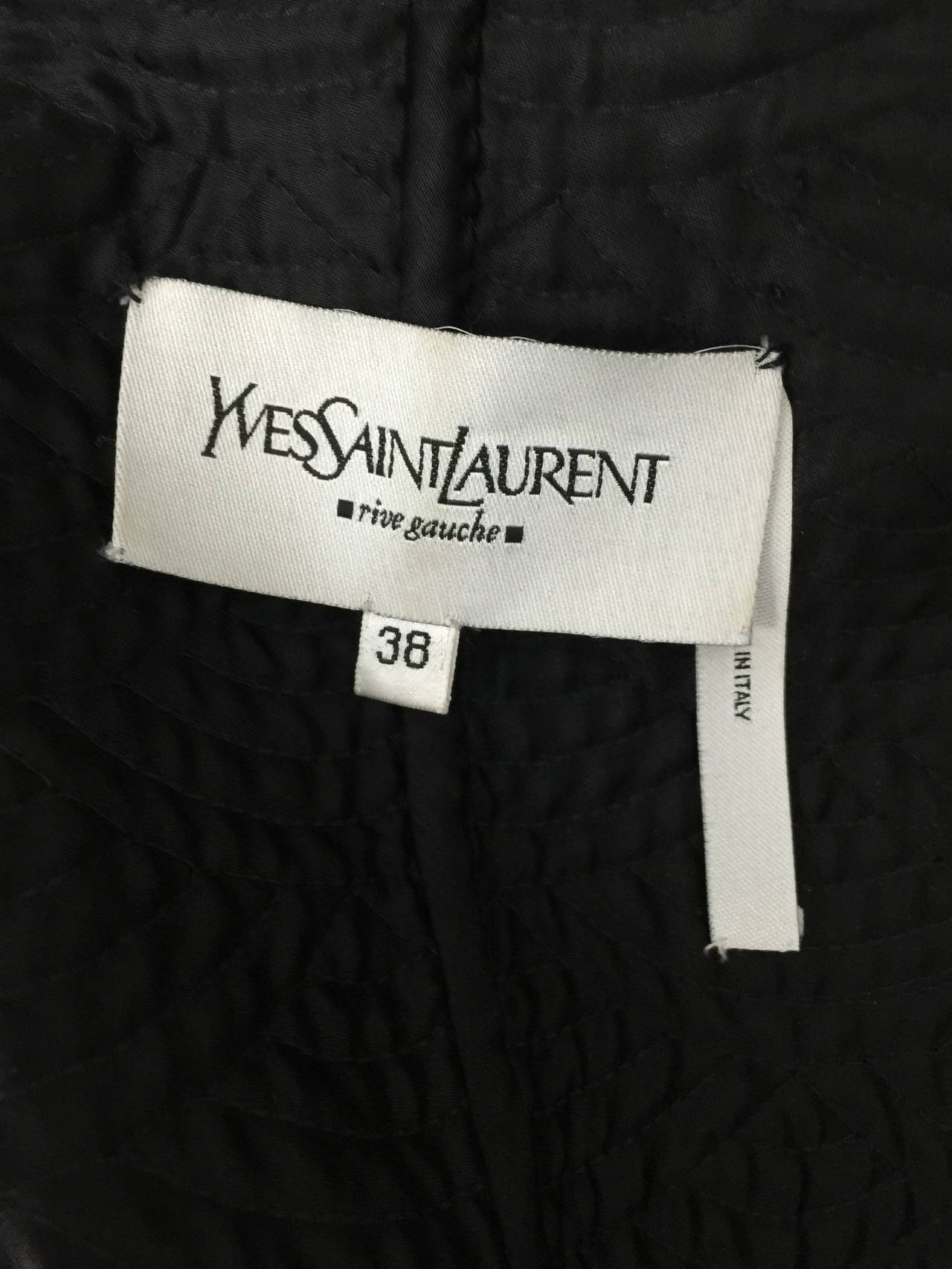 2004 TOM FORD/YVES SAINT LAURENT quilted leather jacket w/ mink fur belt 3