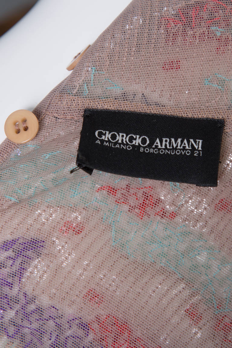 Vintage Giorgio Armani Beaded High Neck Tunic 2