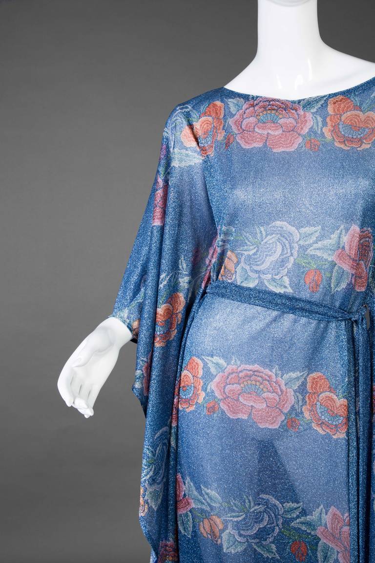 Women's Missoni 1970s Metallic Caftan Gown