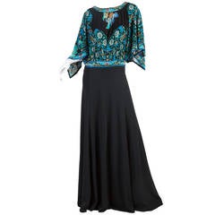 Vintage Leonard Paris 1970s Maxi Dress