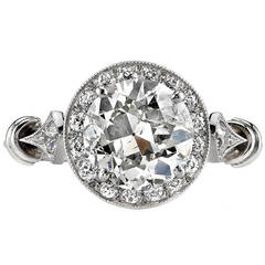 Vintage Inspired Halo Engagement Ring