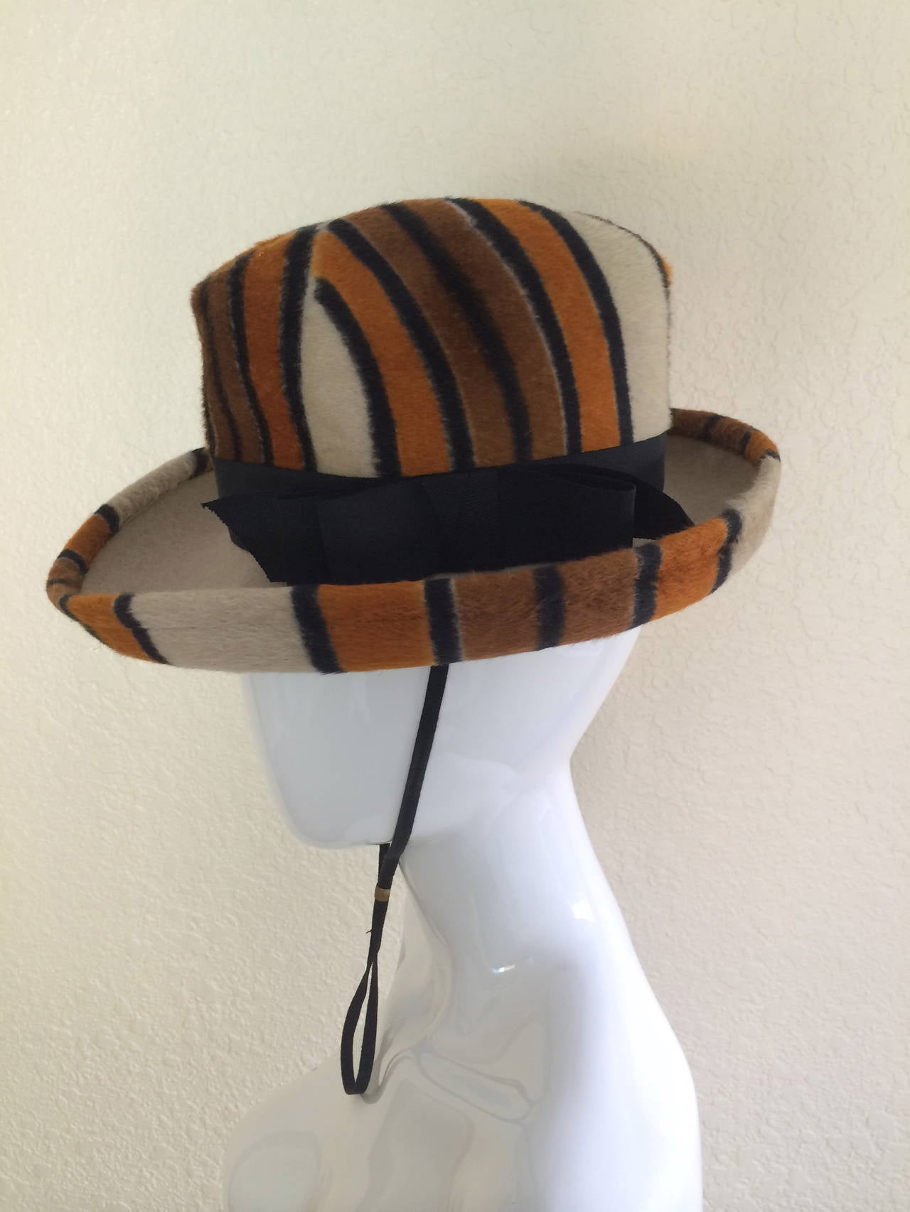 Women's Yves Saint Laurent Stripe Hat YSL