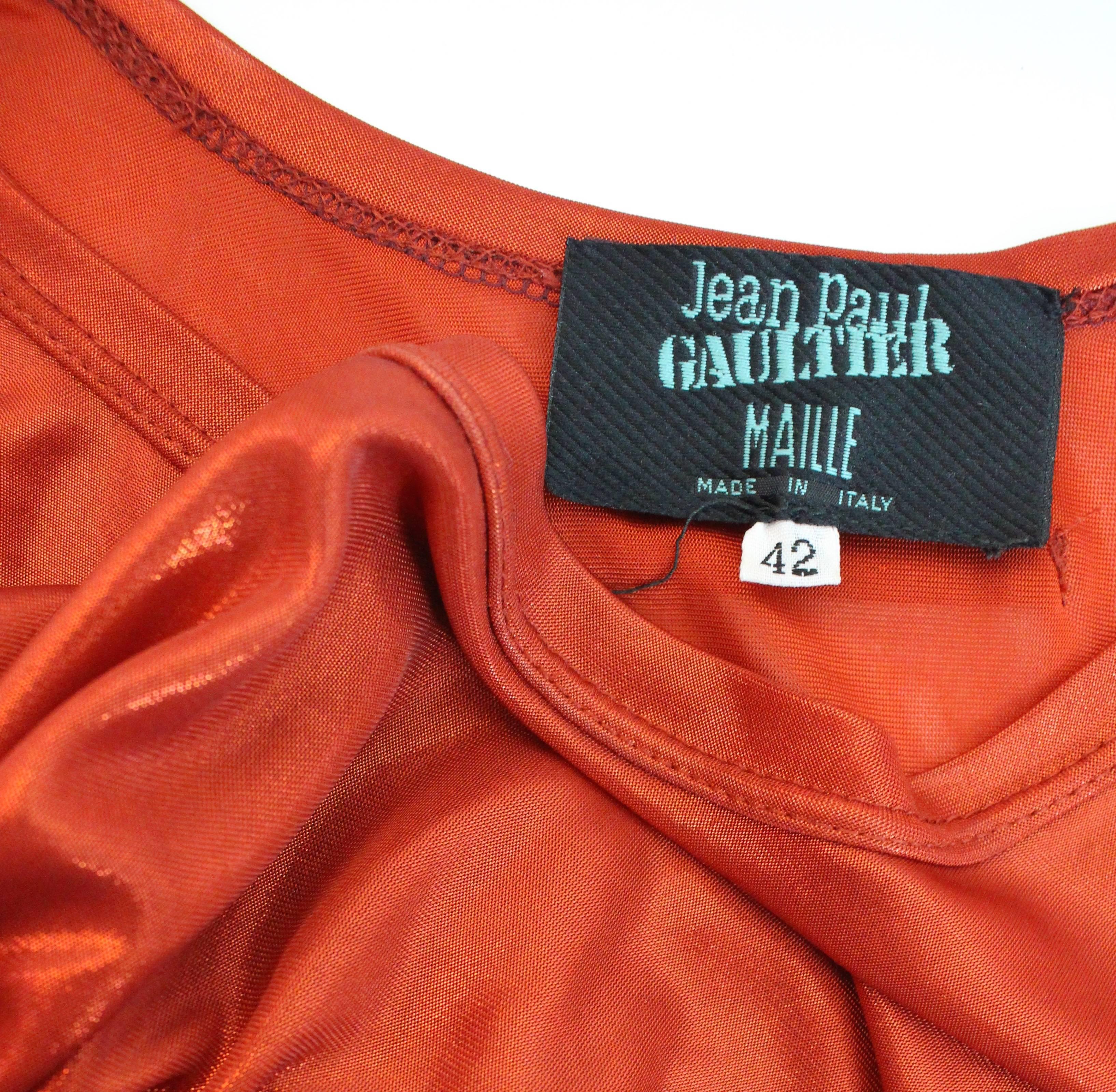 Jean Paul Gaultier Metallic Evening Dress with Train 1