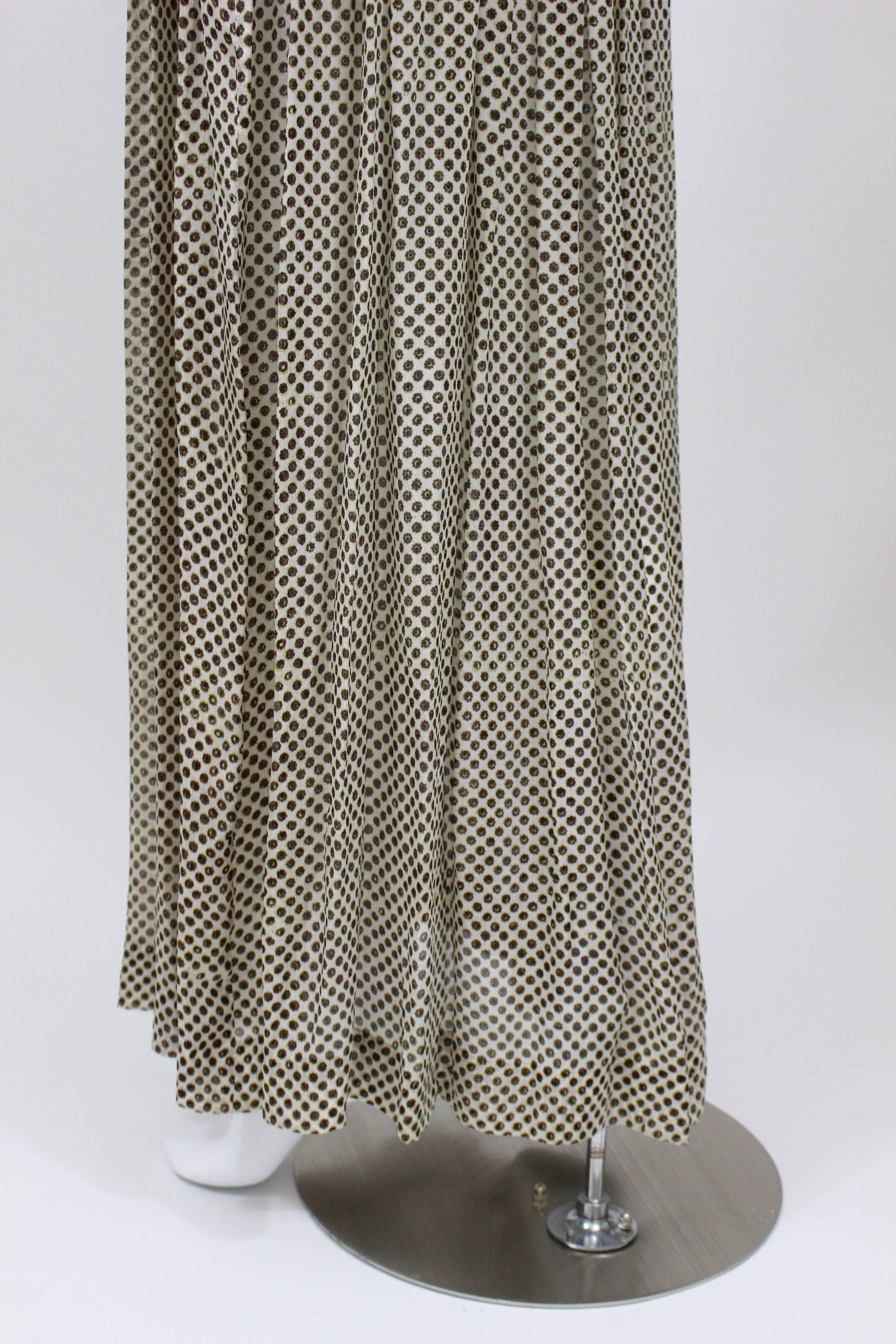 Vintage 1970s Bergdorf Goodman India Silk Maxi Dress 3