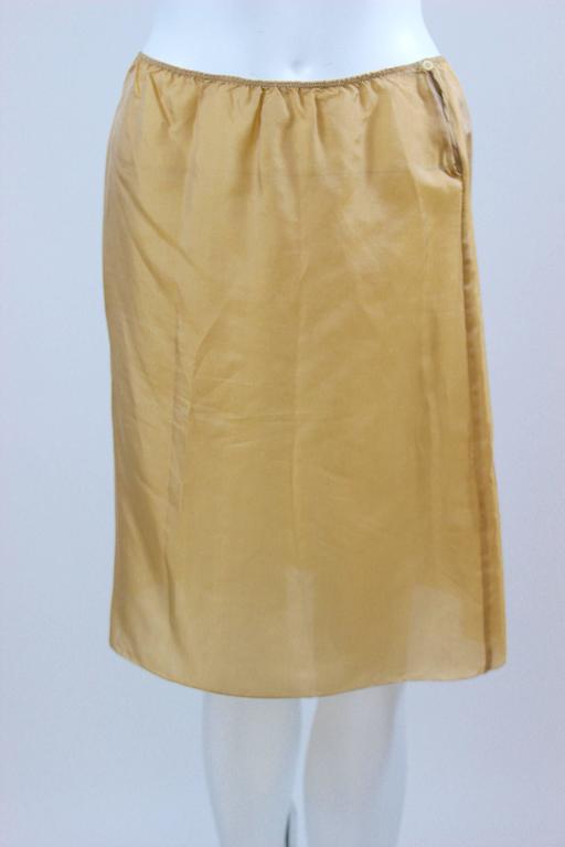prada orange skirt
