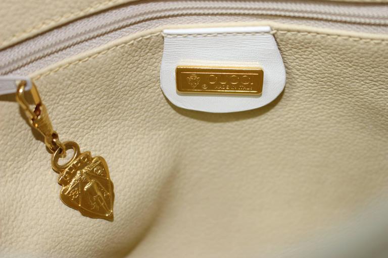 vintage gucci white shoulder bag